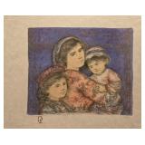 Signed Edna Hibel NAOMI Print on Rice Paper