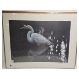 Signed Robert Bateman Common Egret Mangrove Shadow