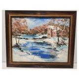 Creekside Cabin oil painting by Douglas Kendrick