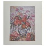 Flowers in red and pink by De Mornac