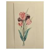 Signed Laura Tulip Painting