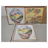 Lot of 3 asian style art