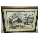BEAUTIFUL Country Barn watercolor painting