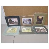 Lot of 6 small prints