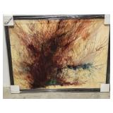 Contemporary abstract painting on board