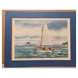 George King print of a sailboat