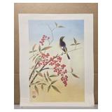 Asian style bird print