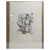 Signed and number print of flowers