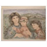 Signed Edna Hibel Print of The Saga 78 of 82