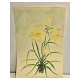 Signed Laura Robinson Lilly Flower Painting