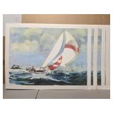 Lot of 5 Frank Love prints some are signed