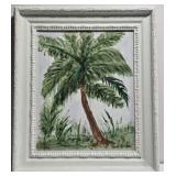 Signed Laura Robinson Palm Tree Painting