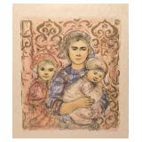 Signed Edna Hibel Janet Mary Wee Jenet Rice Paper