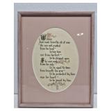 Framed Bible verse decor