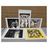 Lot of 5 small print samples