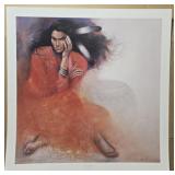 Signed and numbered 'Red Wolf' by Ozz Franca