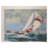 Sailboat racing print