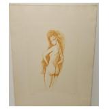 Signed and numbered print of a woman