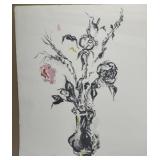 Signed vase & flower art work 15 of 125