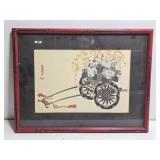 Framed Asian Style Print of Wagon