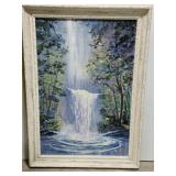 Laura Robinson textured waterfall painting