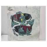 decorative batik textile art piece