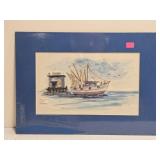 Signed Laura Robinson Werner 85 Sailboat Print