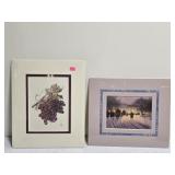 Lot of 2 Matted Framed Prints