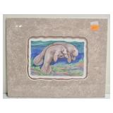 Small Matted Print of Watercolor Painting