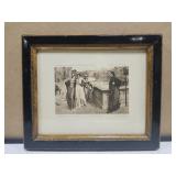 Framed print titled " Dante and Beatrice "