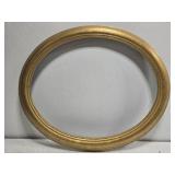 Gold color wood oval picture frame