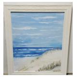 Laura Robinson beach oil painting on canvas