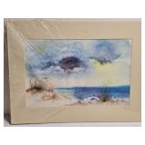 Signed Laura Robinson Werner Beach Watercolor