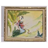 Framed oil on canvas Heymando 1989