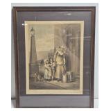 Framed Milk Below Maids Print by F Wheatley
