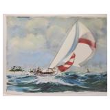 Sailboat racing print