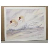 "Swans" print by Dwain Wright
