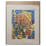 Signed print of abstract art