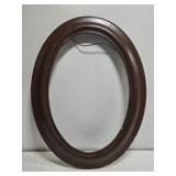 Dark wood oval picture frame
