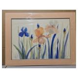 Framed Laura Robinson watercolor