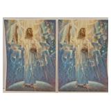 2 Sallman prints of jesus