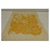 vintage Thai temple rubbing on paper