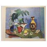Still Life with yellow vase By Rudolf Levy Print
