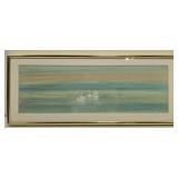 Framed watercolor style painting by Laura Robinson