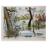 Duck watercolor painting by Frank Lowe