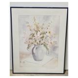 Framed watercolor print by Rosalind Oesterle