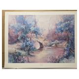 Signed "Vision in Blue I" by Barbara Mock