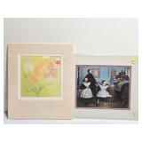 Lot of 2 Matted Decorative Prints