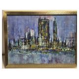 Colorful Painting of Skyscrapers Unknown Artist