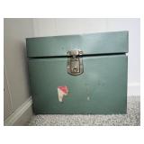 Vintage style metal green storage box